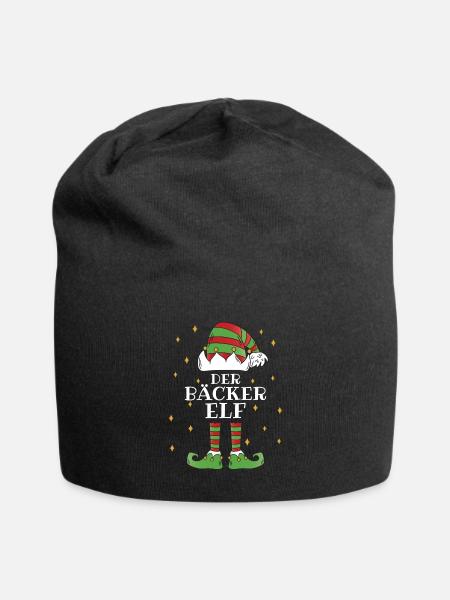 Der Bäcker Elf - Familien Weihnachtsoutfit - Jersey-Beanie - Schwarz