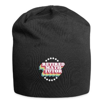 Professeur de mathématiques Professeur de mathématiques Tuteur de mathématiques - Bonnet en jersey - noir - Devant