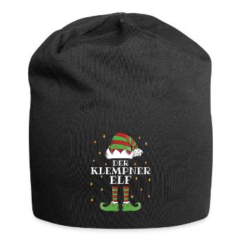 Der Klempner Elf - Familien Weihnachtsoutfit - Jersey-Beanie - Schwarz - Vorne