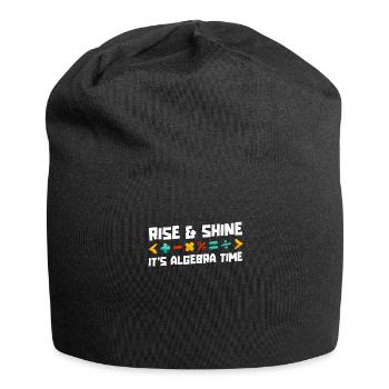Math Teacher Math Teacher Algebra - Jersey Beanie - black - Front