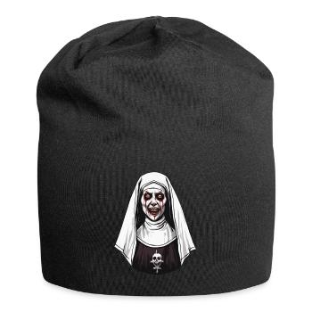 Horror Nonne Halloween Grusel Creepy - Jersey-Beanie - Schwarz - Vorne