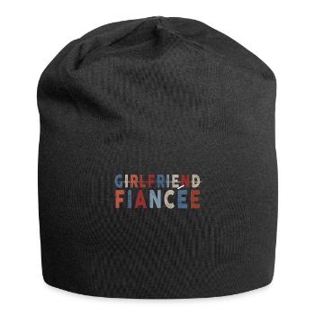 Girlfriend Fiancee Couple Engagement Engaged - Jersey Beanie - black - Front