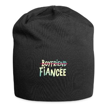 Fiançailles de couple fiancées Hommes Fiancée drôle - Bonnet en jersey - noir - Devant