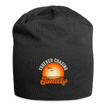 Forever Chasing Sunsets Retro Summer Vacation - Jersey Beanie - black - Front