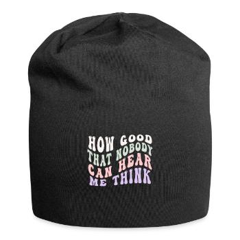 Comme c’est bon que personne ne puisse m’entendre penser - Bonnet en jersey - noir - Devant