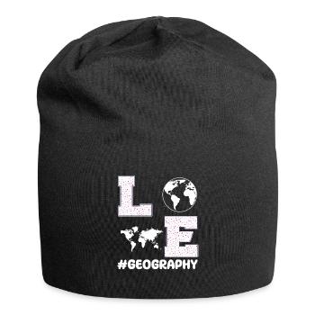 Liebe Geografie - Jersey-Beanie - Schwarz - Vorne