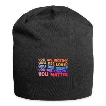 You Matter Kindness Be Kind Groovy Mental Health - Jersey Beanie - black - Front