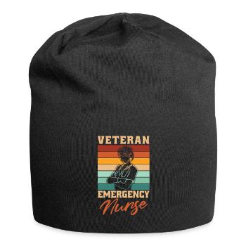 Krankenschwester Notfall Krankenschwester - Jersey-Beanie - Schwarz - Vorne