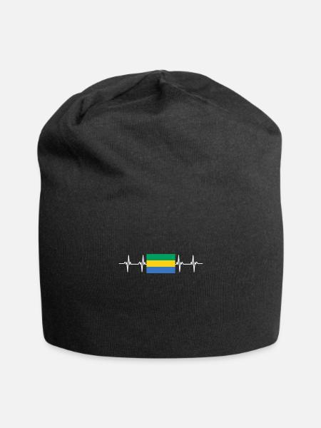 Drapeau africain - Gabon - Bonnet en jersey - noir