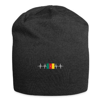 African Flag - Cameroon - Jersey Beanie - charcoal grey - Front