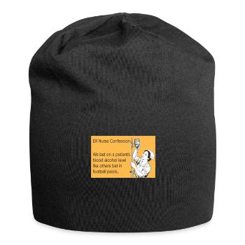 Krankenschwester Witzig Notfall Krankenschwester - Jersey-Beanie - Schwarz - Vorne