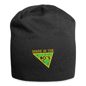 80er Die Musik der 80er Jahre - Jersey-Beanie - Schwarz - Vorne