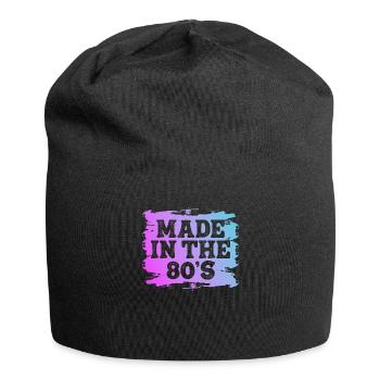 80er Die Musik der 80er Jahre - Jersey-Beanie - Schwarz - Vorne