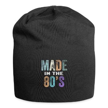 80er Die Musik der 80er Jahre - Jersey-Beanie - Schwarz - Vorne