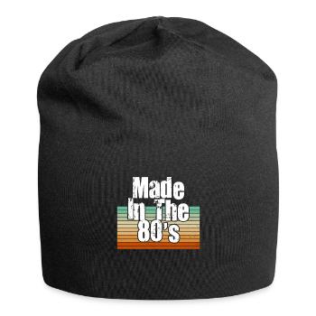 80er Die Musik der 80er Jahre - Jersey-Beanie - Schwarz - Vorne