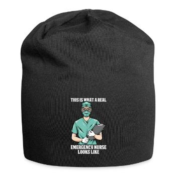 Krankenschwester Lustig Notfall Krankenschwester - Jersey-Beanie - Schwarz - Vorne
