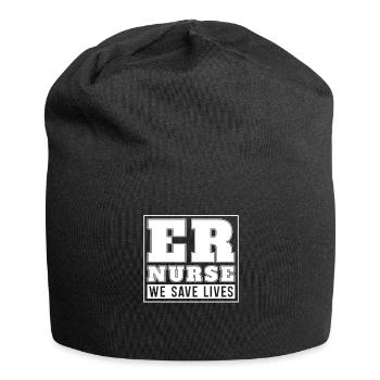 Krankenschwester Äh Notfall Krankenschwester - Jersey-Beanie - Schwarz - Vorne