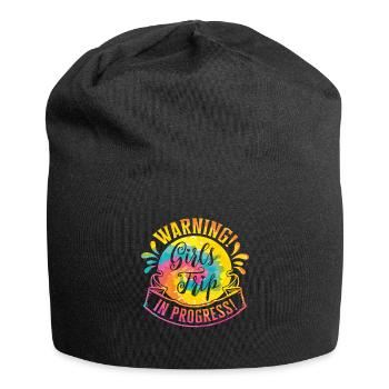 Warning Girls Trip In Progress - Jersey-Beanie - Schwarz - Vorne