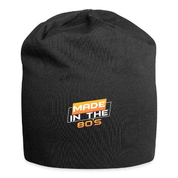 80er Die Musik der 80er Jahre - Jersey-Beanie - Schwarz - Vorne
