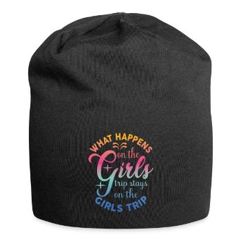 What Happens On The Girls Trip - Jersey Beanie - black - Front