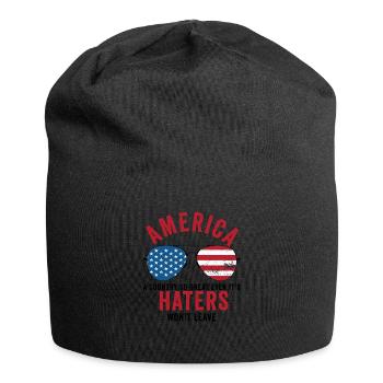 L’Amérique Un pays si grand Patriotique américain - Bonnet en jersey - noir - Devant