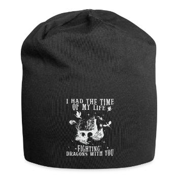 J’ai passé le meilleur moment de ma vie à combattre des dragons - Bonnet en jersey - noir - Devant