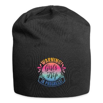 Warning Girls Trip In Progress - Jersey-Beanie - Schwarz - Vorne