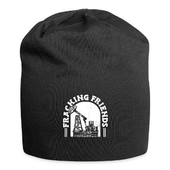 Ölfeld Bohrinsel Anlage Fracking - Jersey-Beanie - Schwarz - Vorne