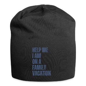 Hilfe, Ich Bin Im Familienurlaub - Jersey-Beanie - Schwarz - Vorne