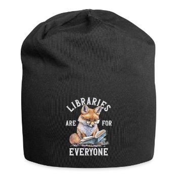 Bibliotheken Sind Für Alle Da Bibliothekar - Jersey-Beanie - Schwarz - Vorne
