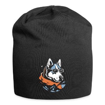 Wolf Sunglasses Scarf - Jersey Beanie - black - Front