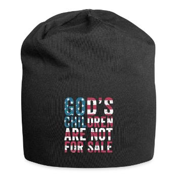 God's Children Are Not For Sale Christian Children - Jersey Beanie - black - Front