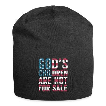 God's Children Are Not For Sale Christian Children - Jersey Beanie - charcoal grey - Front