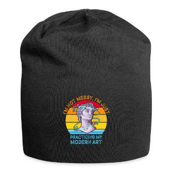 Ich bin kein unordentlicher Spaß Moderne Kunst Gemälde - Jersey-Beanie - Schwarz - Vorne