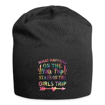 What Happens On The Girls Trip - Jersey Beanie - black - Front