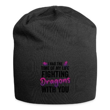 J’ai passé le meilleur moment de ma vie à combattre des dragons - Bonnet en jersey - noir - Devant