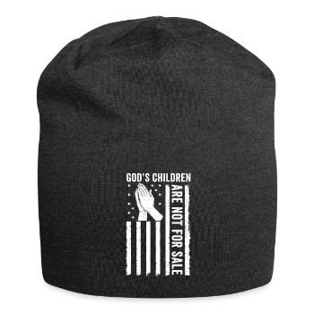 God's Children Are Not For Sale Christian Children - Jersey Beanie - charcoal grey - Front