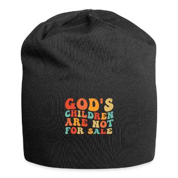 God's Children Are Not For Sale Christian Children - Jersey Beanie - black - Front