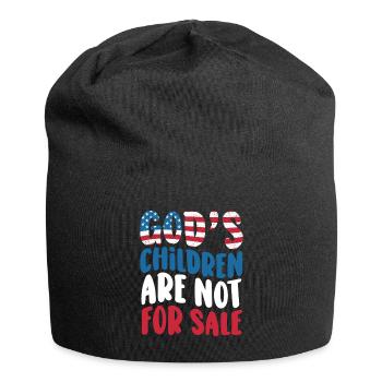 God's Children Are Not For Sale Christian Children - Jersey Beanie - black - Front