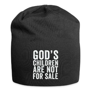 God's Children Are Not For Sale Christian Children - Jersey Beanie - black - Front