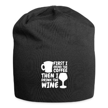 Café Café Café Vin - Bonnet en jersey - noir - Devant
