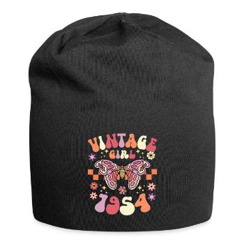 Vintage Year 1954 Birthday Party Woman 70 Years - Jersey Beanie - black - Front