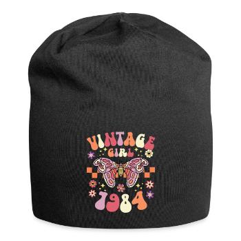 Jahrgang 1984 Geburtstagsfeier Frau 40 Jahre - Jersey-Beanie - Schwarz - Vorne