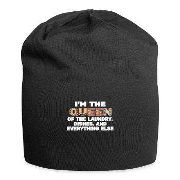Reine de la lessive, de la vaisselle et de tout le reste - Bonnet en jersey - noir - Devant