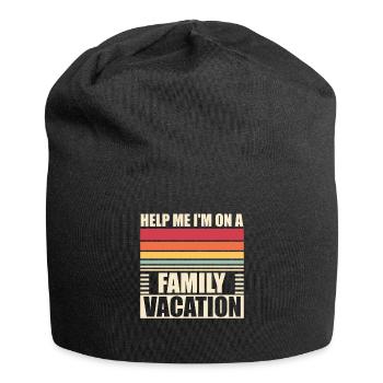 Hilfe, Ich Bin Im Familienurlaub - Jersey-Beanie - Schwarz - Vorne