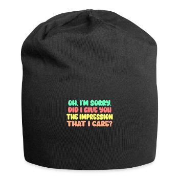 Indifference Sarcasm Different Attitude - Jersey Beanie - black - Front