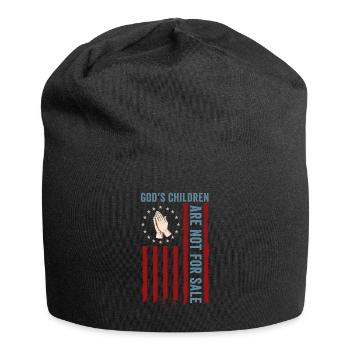 God's Children Are Not For Sale Christian Children - Jersey Beanie - black - Front