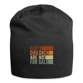 God's Children Are Not For Sale Christian Children - Jersey Beanie - black - Front