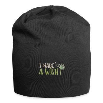 J’ai fait un vœu maman et moi - Bonnet en jersey - noir - Devant