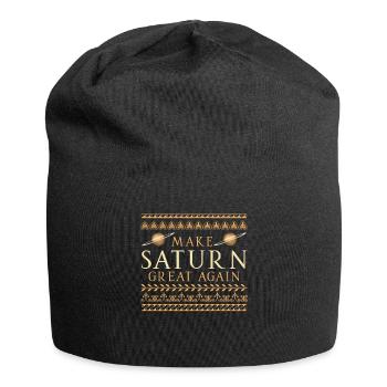 Saturn Raum Planet Sonnensystem Antike Römer - Jersey-Beanie - Schwarz - Vorne